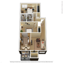 2 Bed 2 Bath (E) P103 floor plan